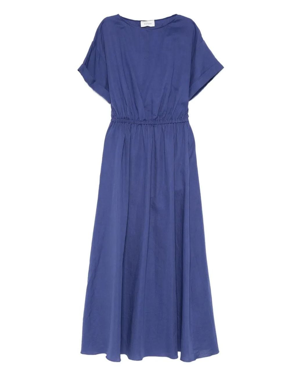 Matteau Blue Short-Sleeve Midi Dress