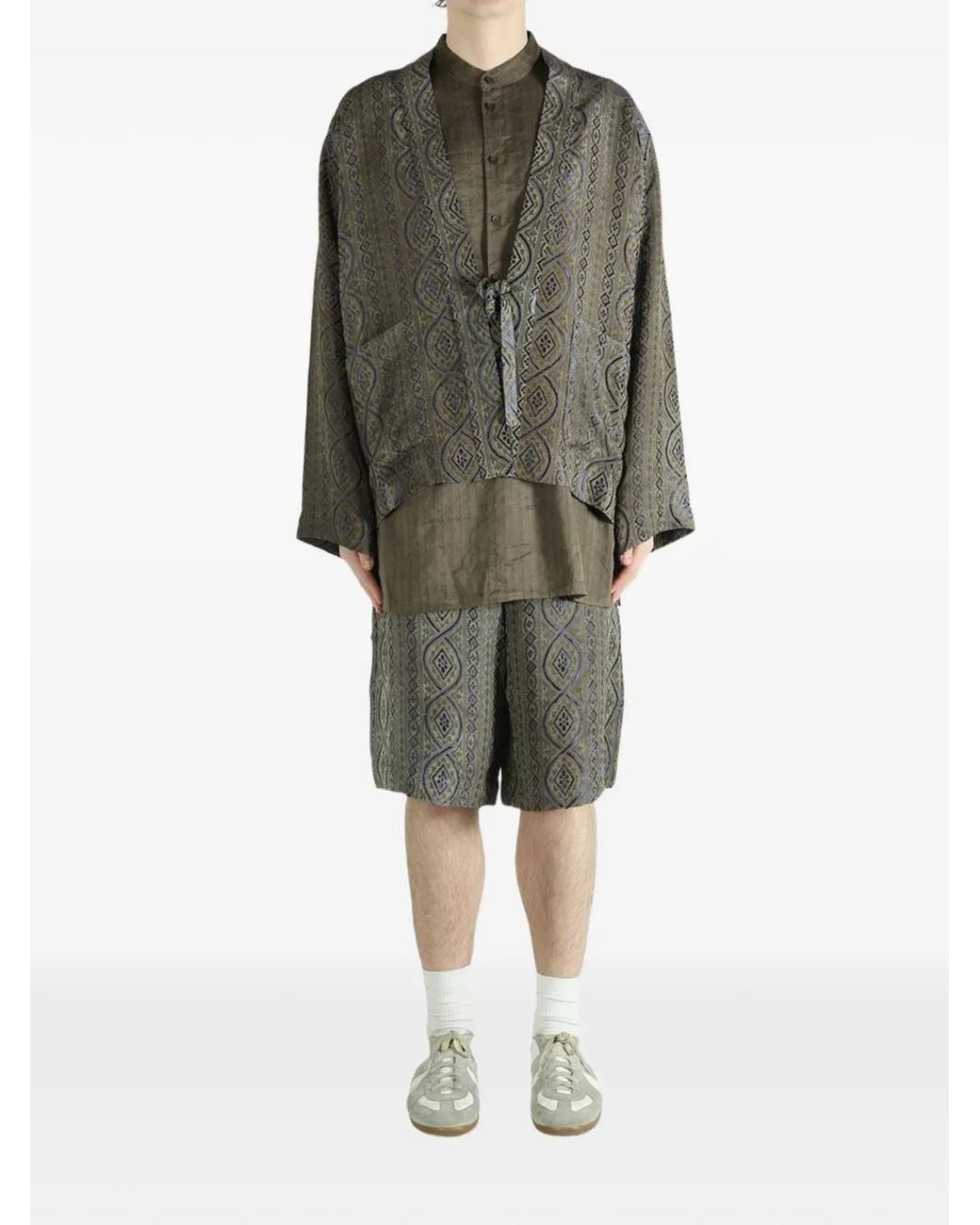 Uma Wang Brown Juno Patterned Jacket for men