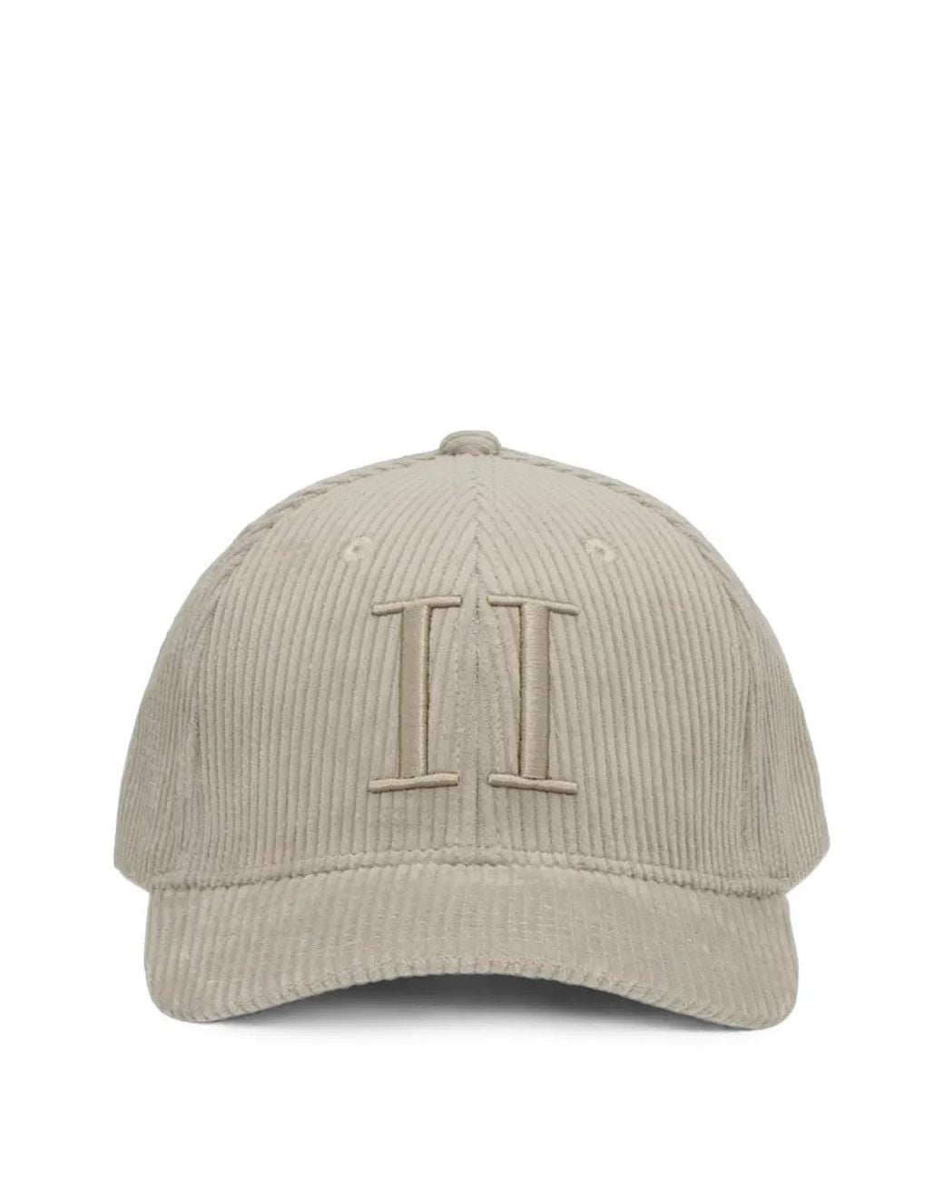 Les Deux Gray Logo-Embroidered Corduroy Baseball Cap for men