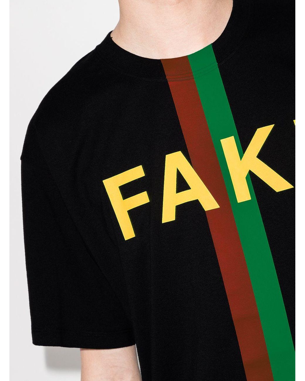 Gucci Fake/not Crew-neck T-shirt in Black for Men | Lyst Canada