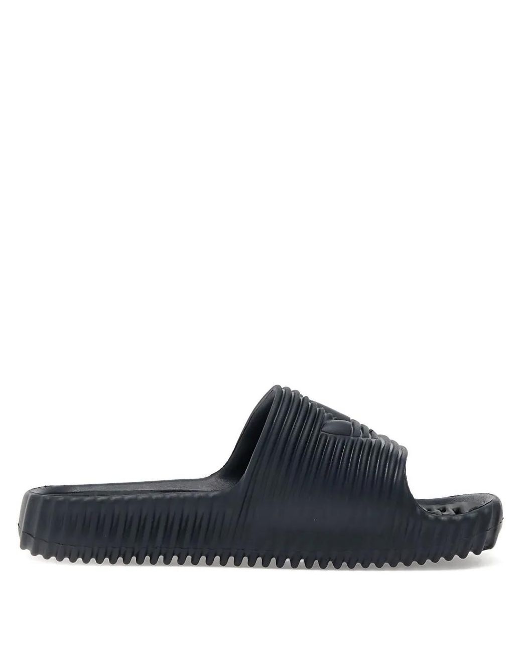 Adidas Blue Adilette 25 Ribbed-Sole Slides for men