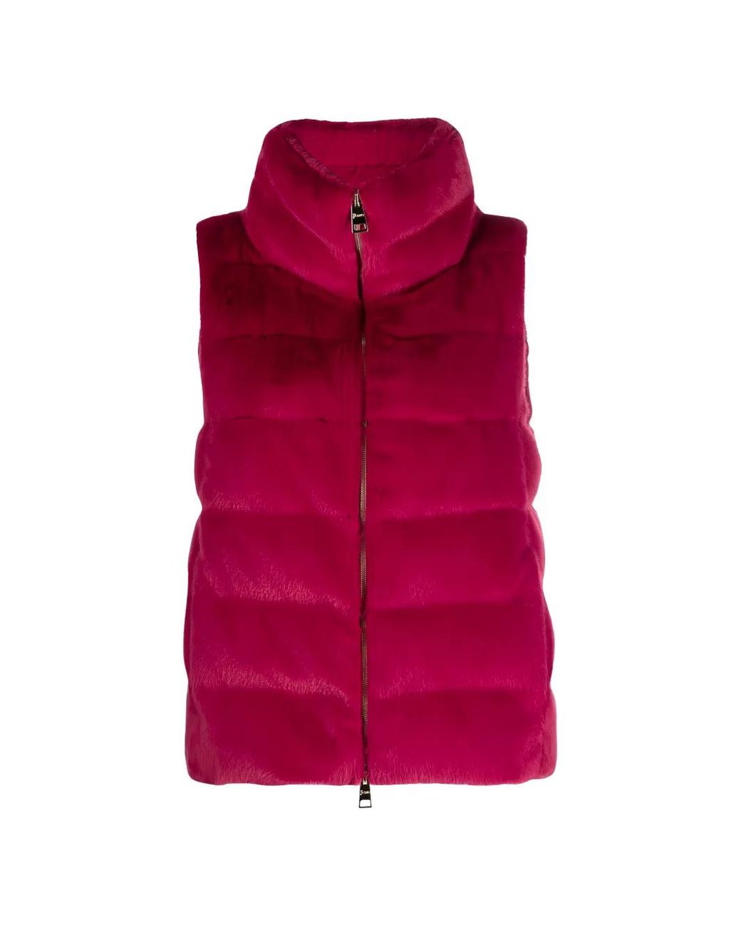 Herno Red Faux-Fur Padded Gilet