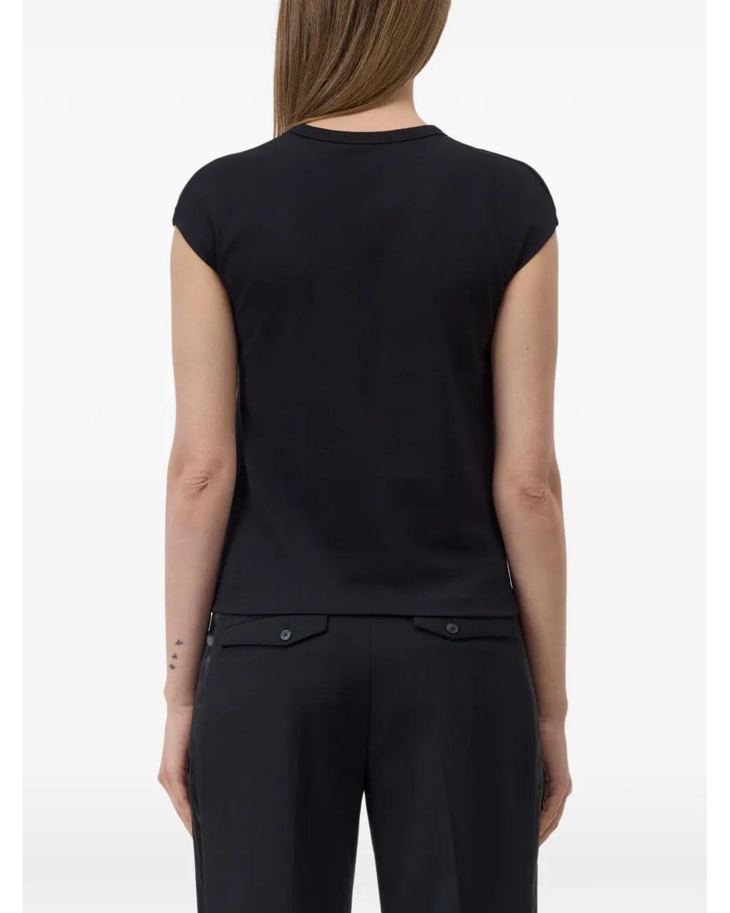 Closed Black Knotted-Detail T-Shirt