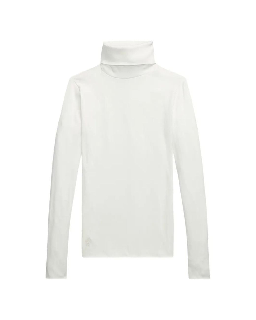 Polo Ralph Lauren White Roll-Neck Sweater