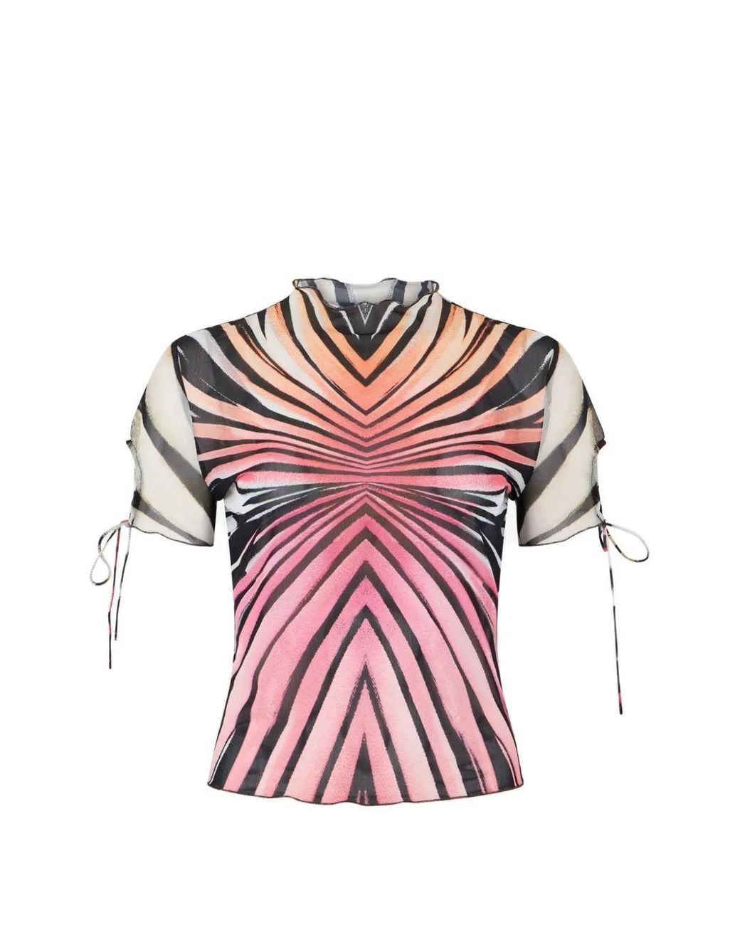 Roberto Cavalli Pink Zebra-Print T-Shirt