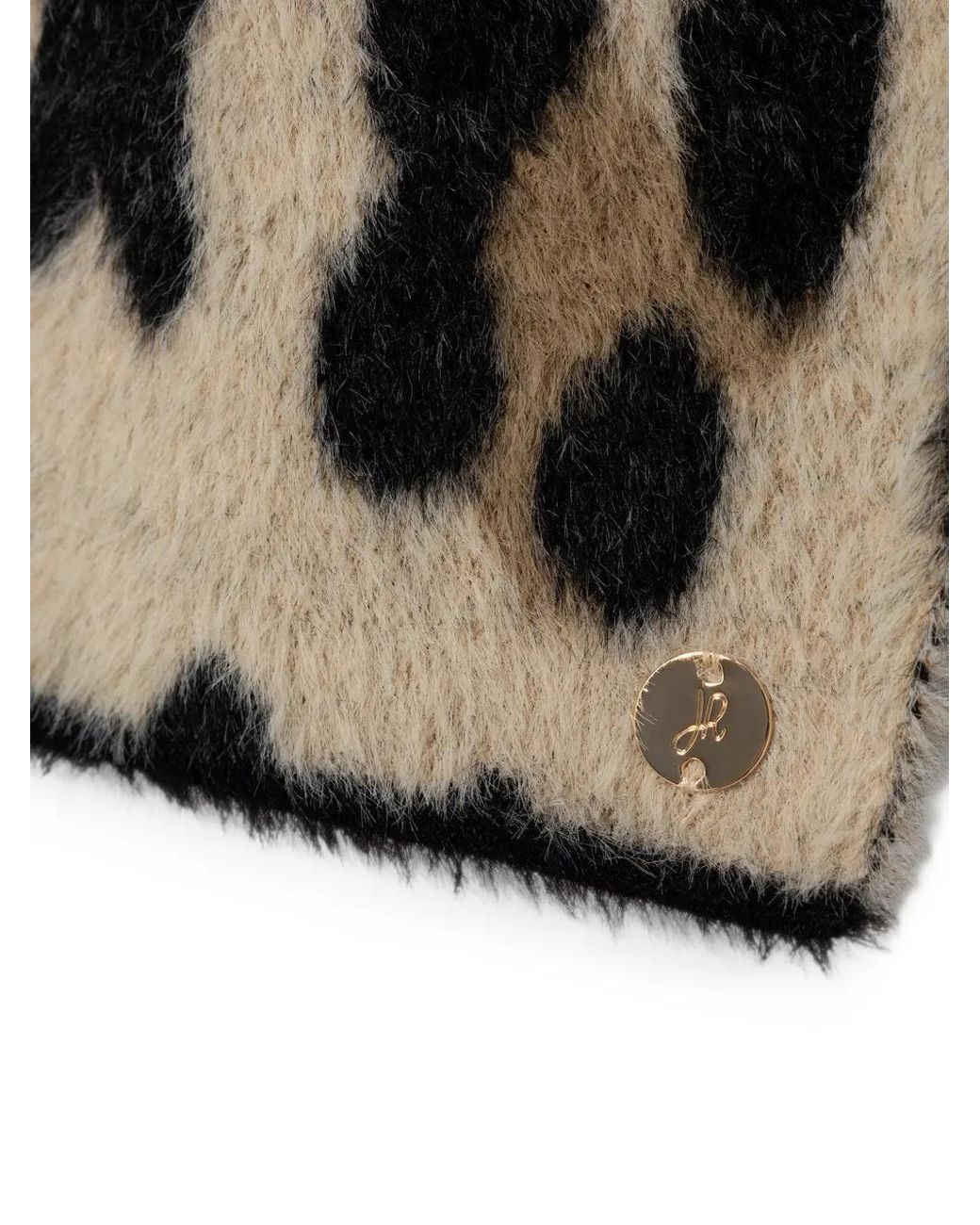 Joseph Ribkoff White Leopard-Print Brushed Scarf