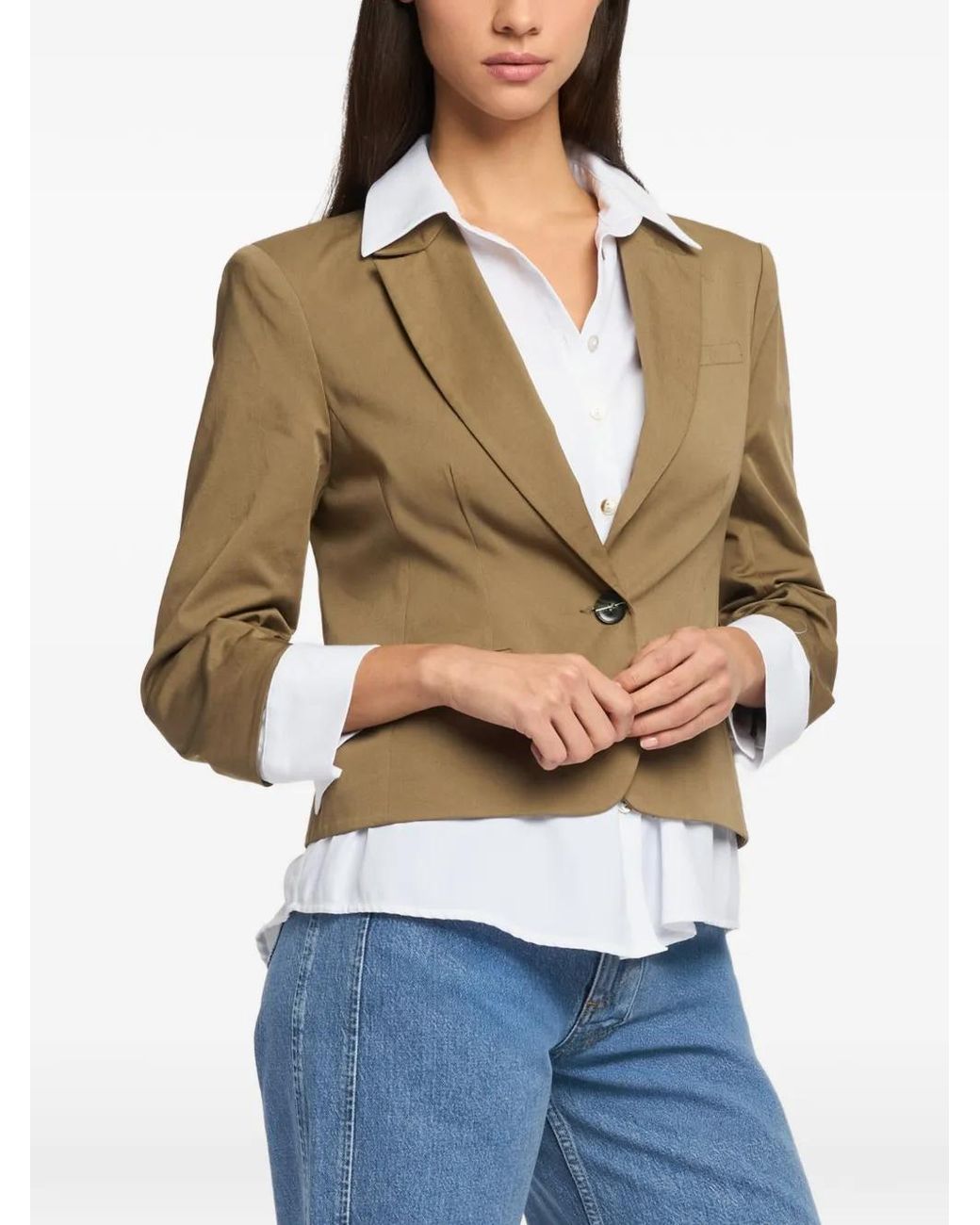 Cinq À Sept Natural Peri Button Jacket