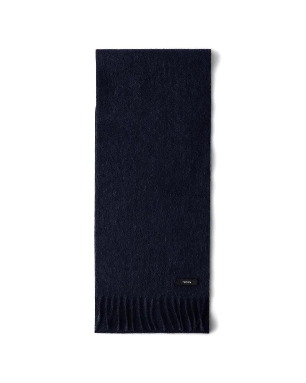 Prada Blue Solid Cashmere Scarf for men