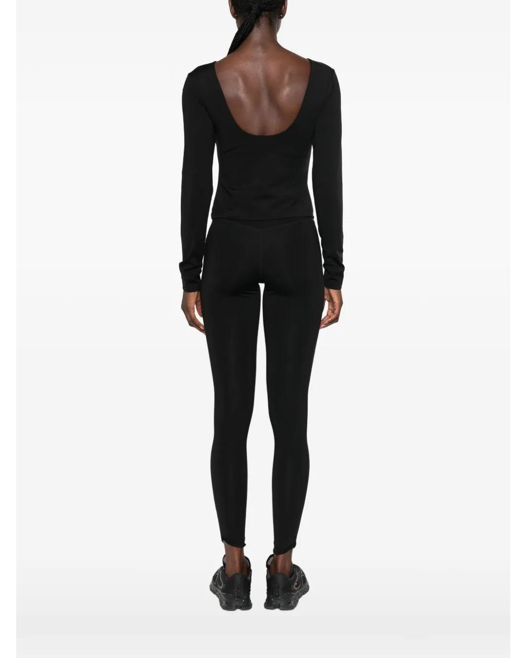 MACRON Black Scoop-Back Performance Top