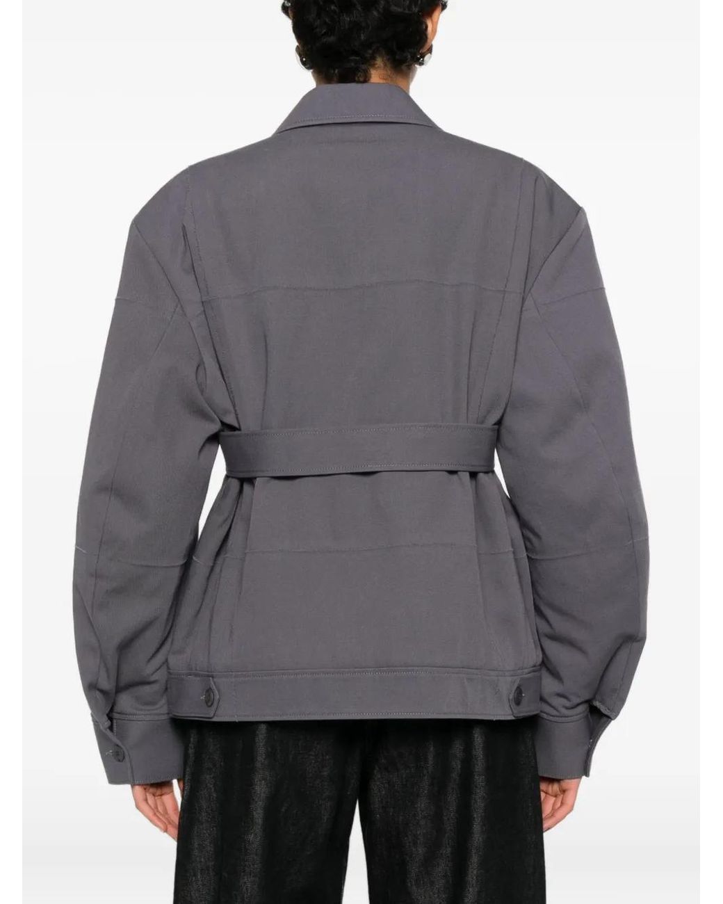 Alexander Wang Gray Zi-Up Bomber Jacket