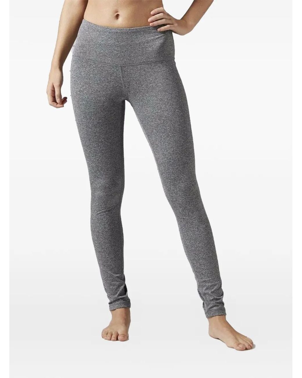 Reebok Blue Tonal-Topstitching Leggings