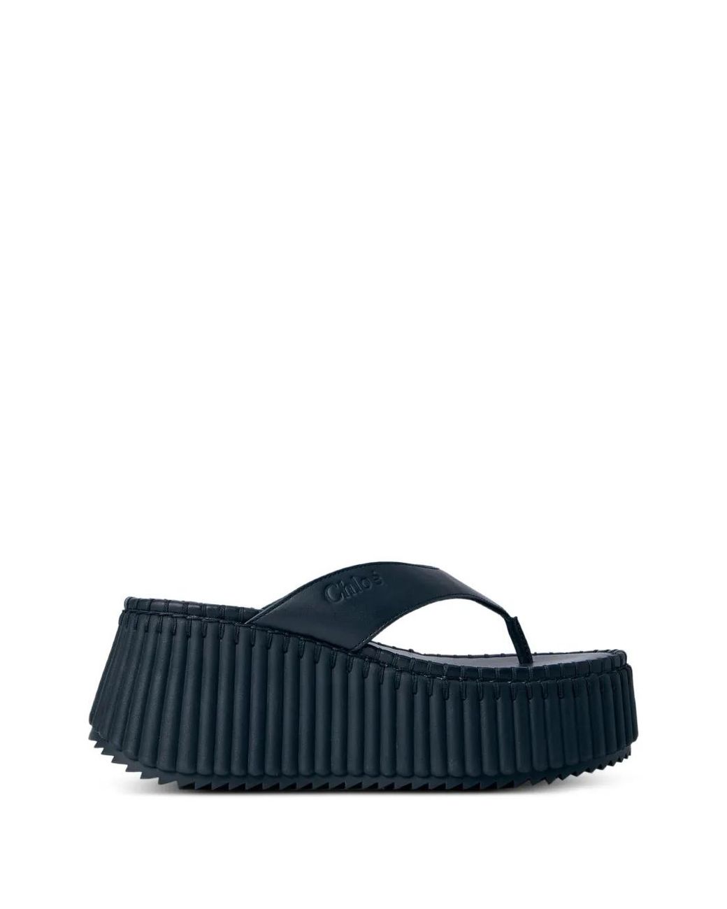Chloé Blue Nama Wedge Slide
