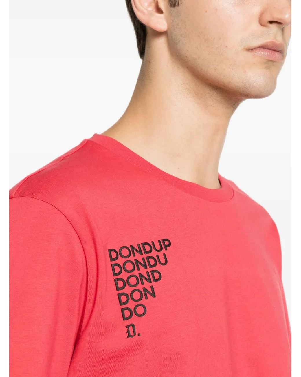 Dondup Pink T-Shirt À Logo Imprimé for men