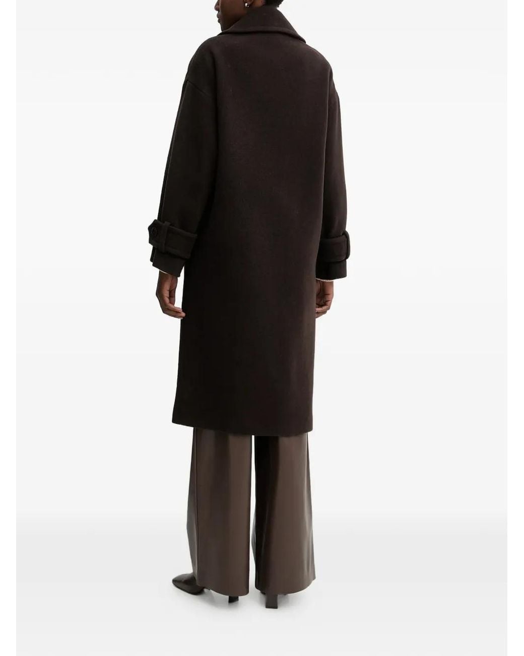 Sessun Black Double-Breasted Coat