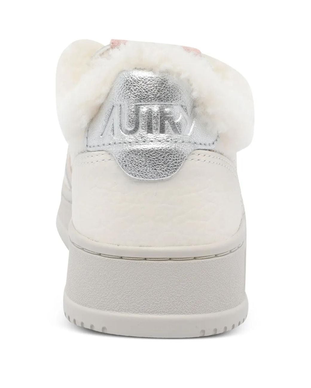 Autry White Faux-Fur Medalist Sneakers
