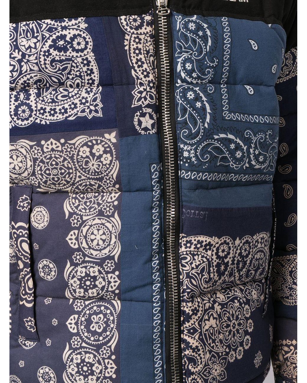 READYMADE Cotton Bandana-print Puffer Jacket in Blue for Men 