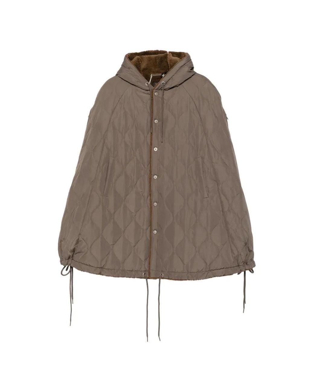 Taion Brown Quilted Hooded Jacket