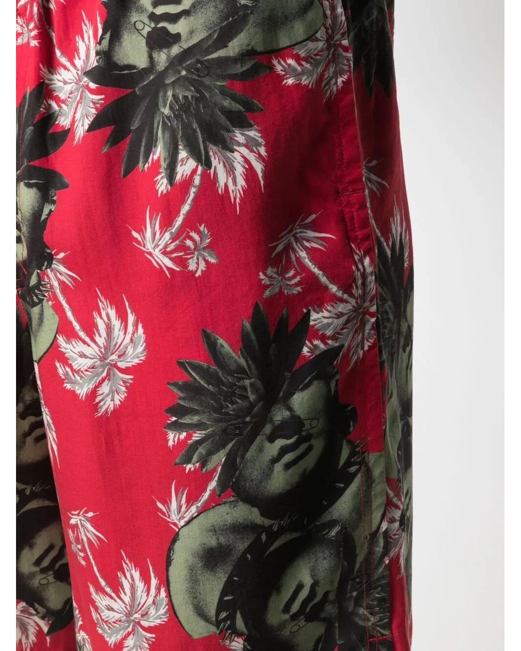 Undercover Red Graphic-Print Bermuda Shorts for men