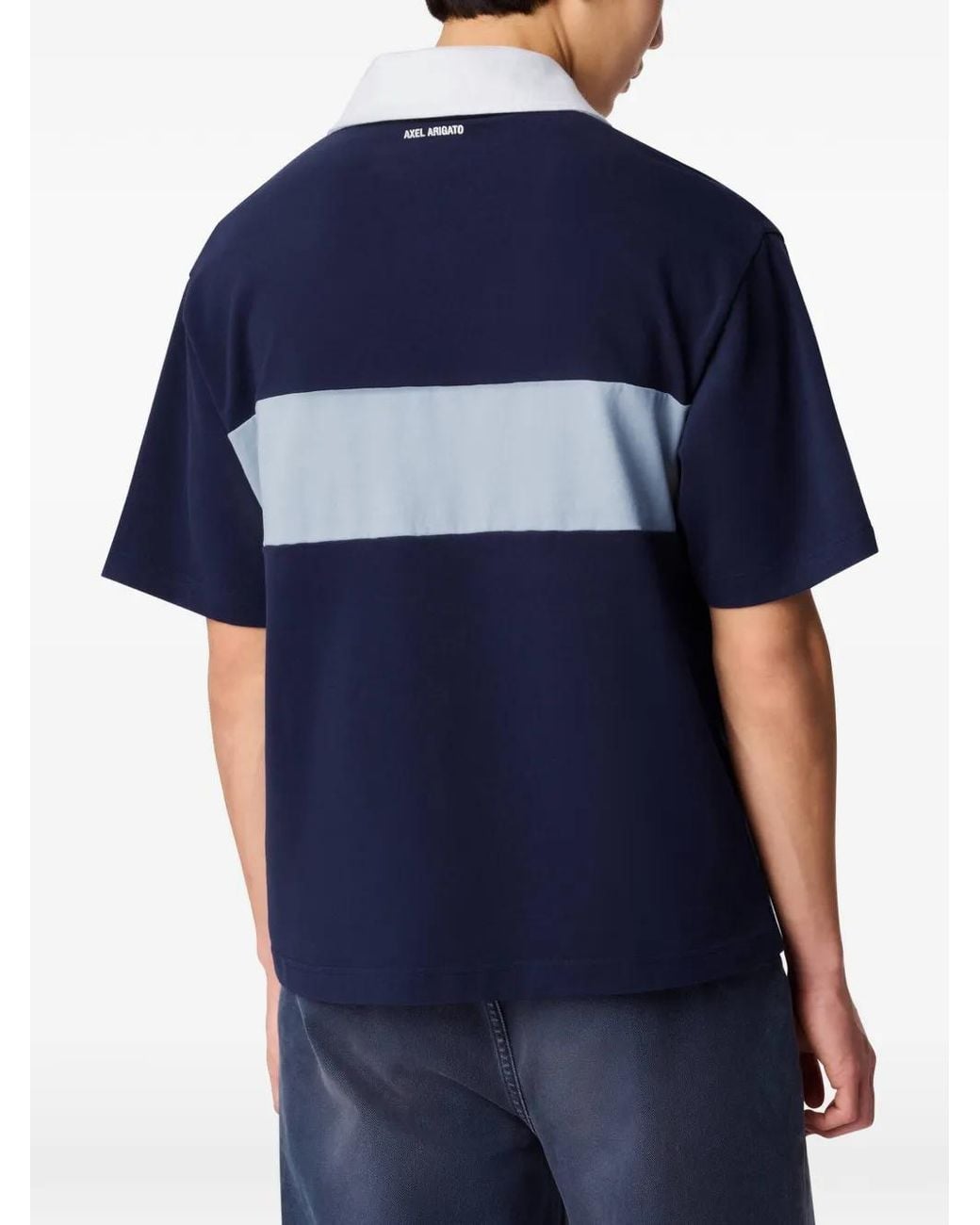 Axel Arigato Blue Brook Colour-Block Polo Shirt for men