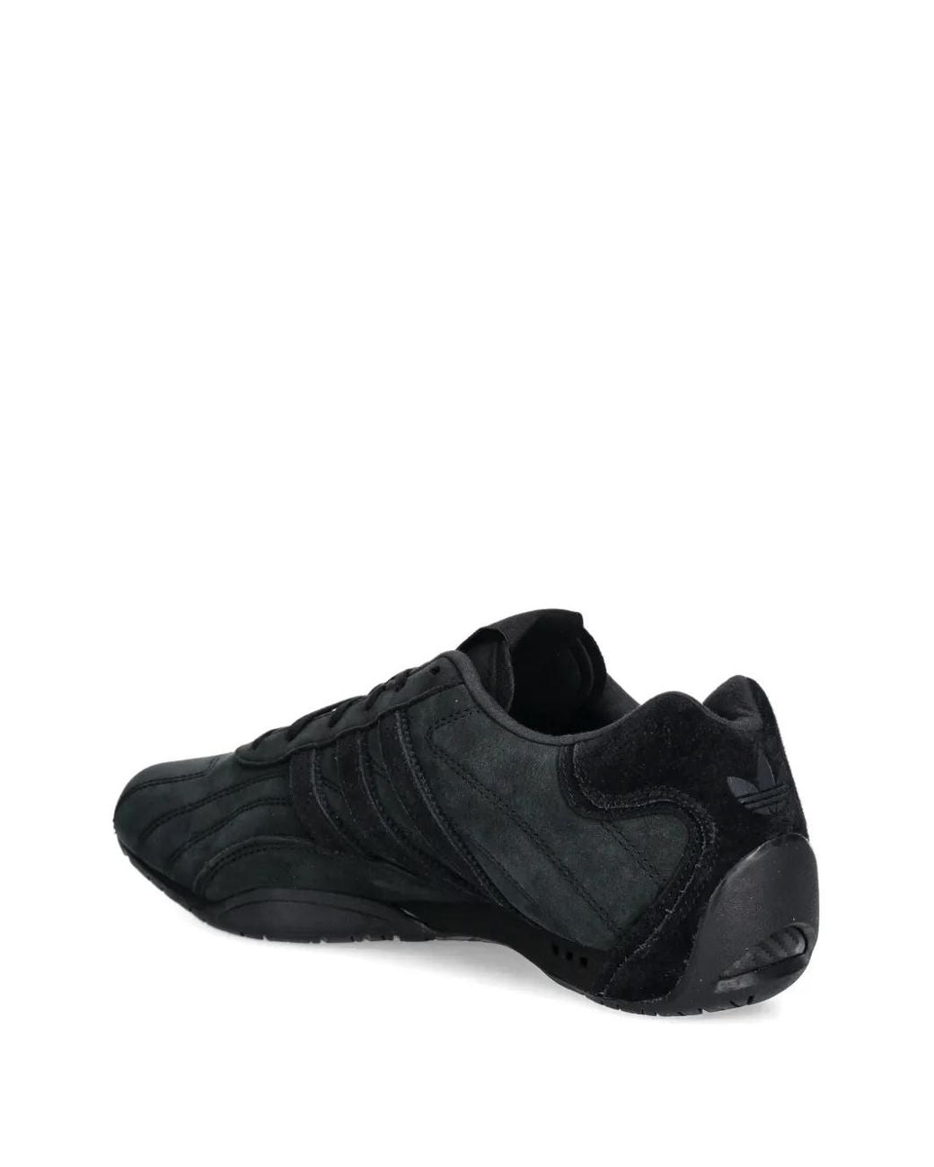Adidas Black Adiracer Lo Suede Three-Stripe Sneakers