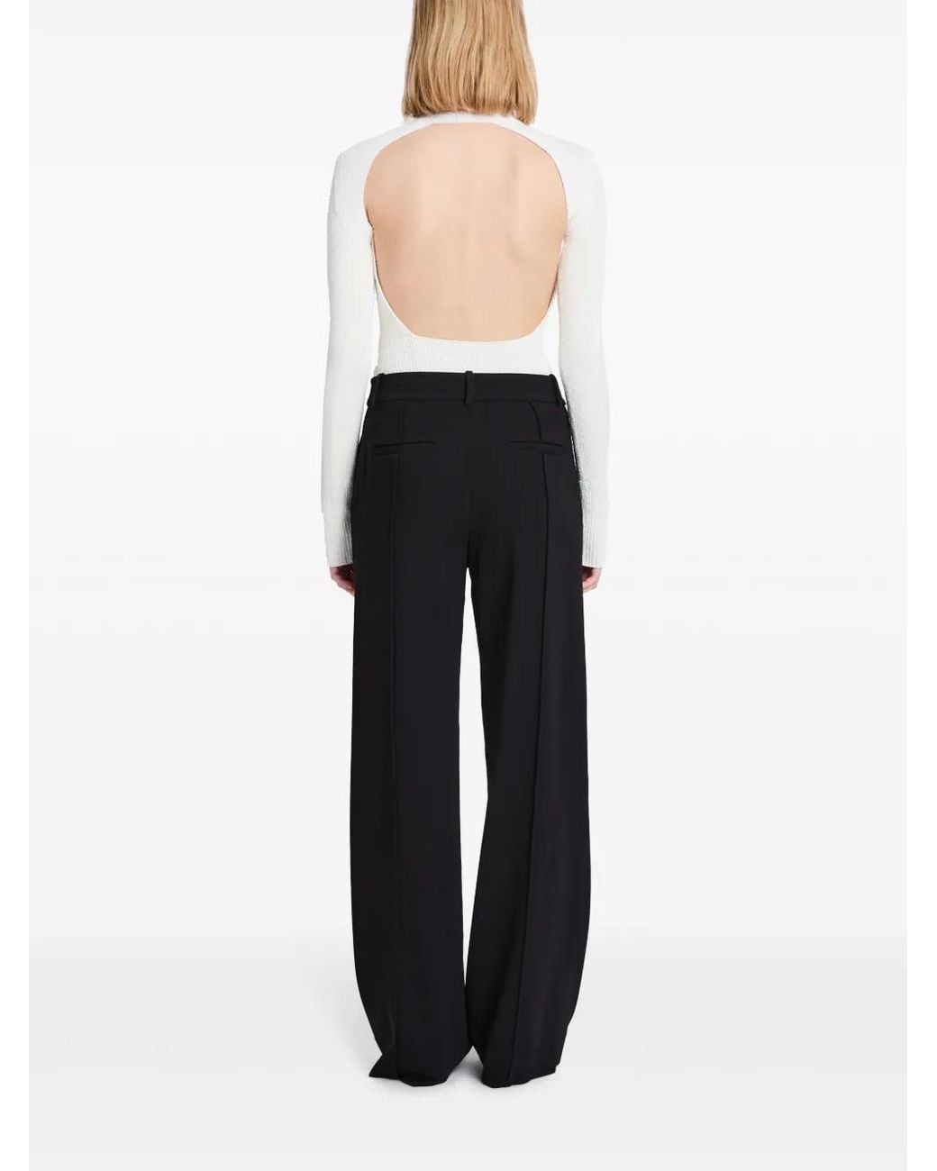 Proenza Schouler Black Triacetate Polyester Weyes Pants