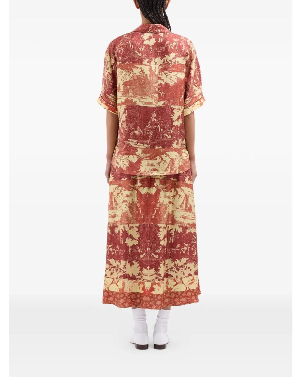 Pierre Louis Mascia Pink Aloe Short-Sleeve Shirt