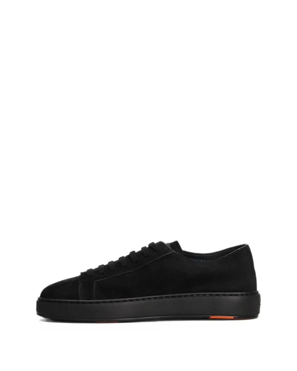 Santoni Black Lace-Up Sneakers for men