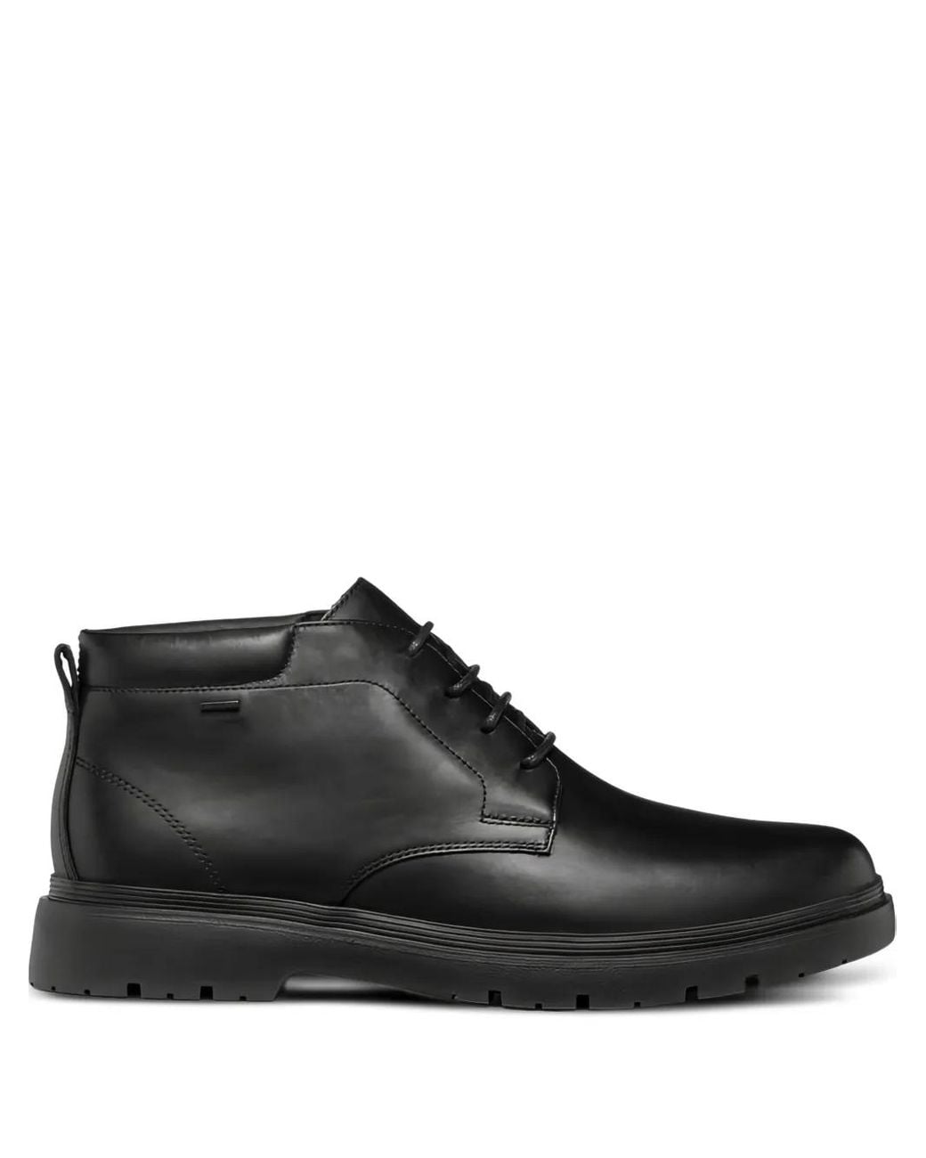 Geox Black Lace-Up Leather Boots for men