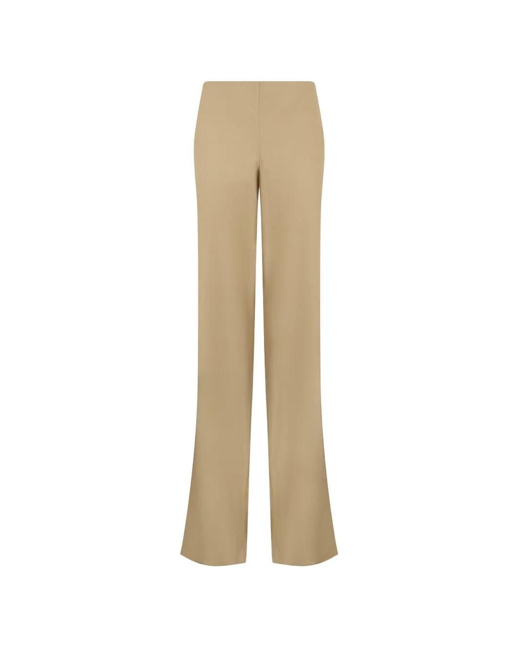 Alberta Ferretti Natural Straight-Leg Trousers