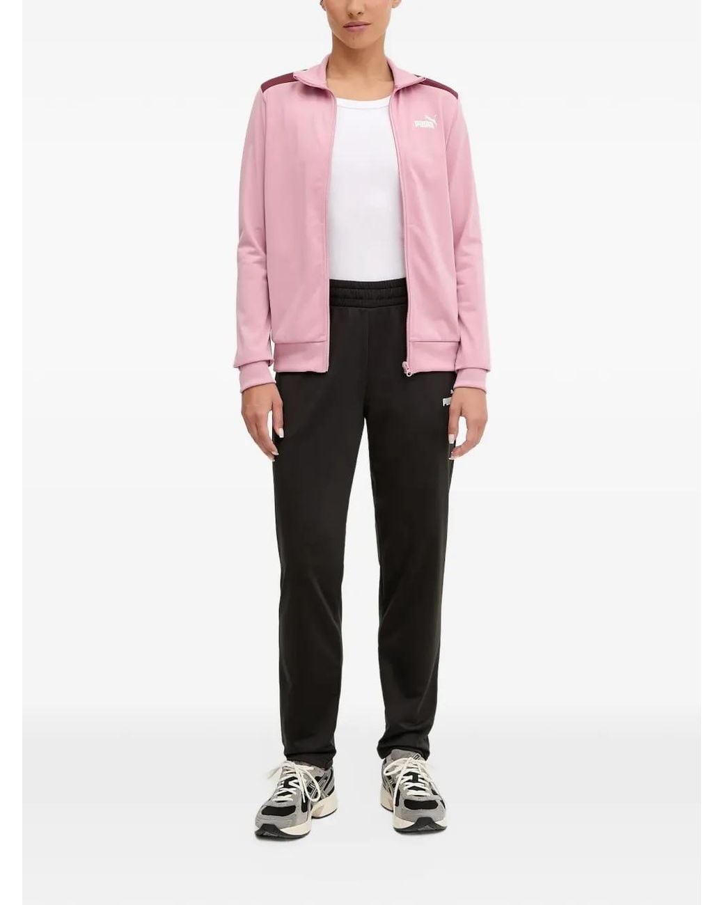 PUMA Pink Poly Logo-Print Tracksuit Set