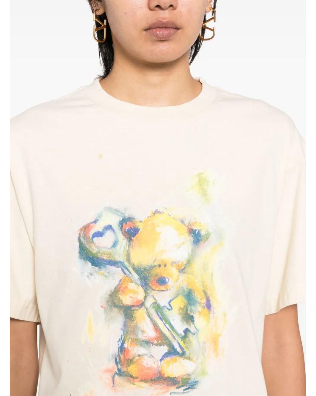 we11done White Teddy Printed T-Shirt