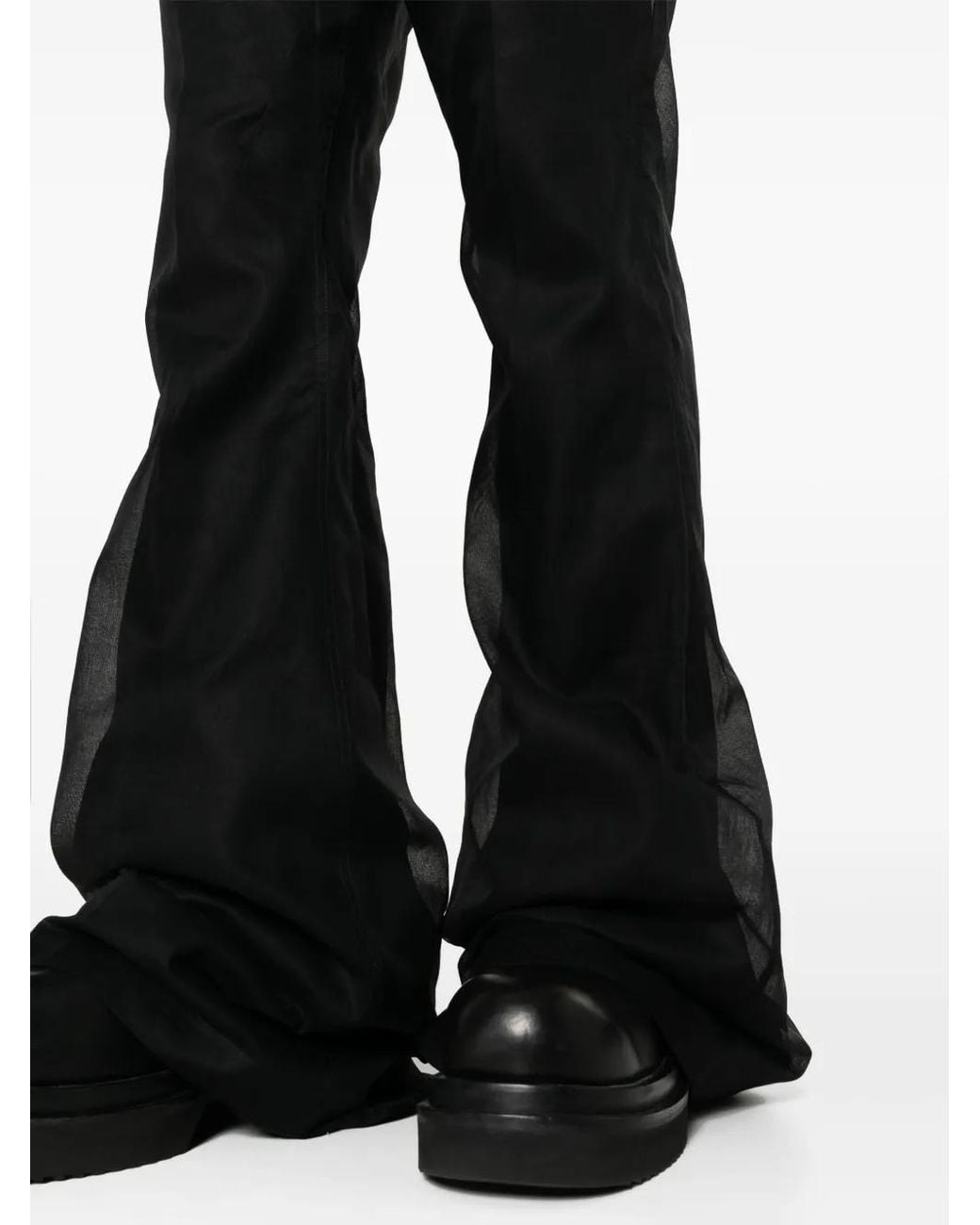 Rick Owens Black Lido Bolan Bootcut Trousers for men