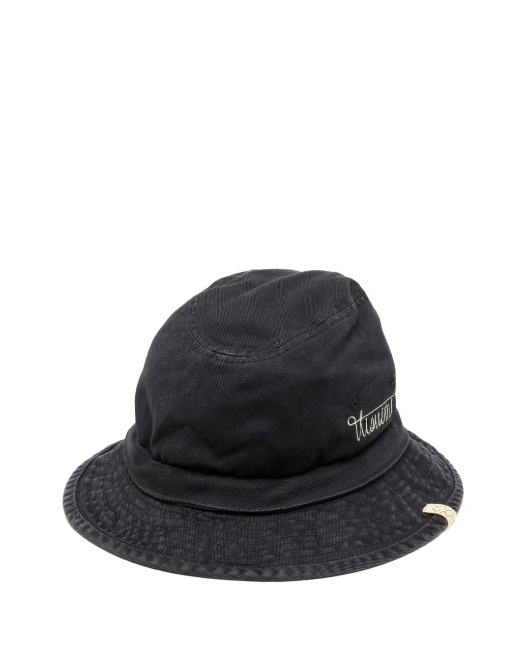 Visvim Blue Logo-Embroidered Bucket Hat for men