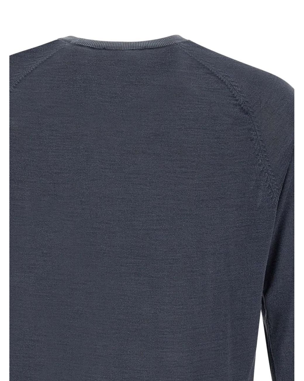 Kangra Blue Crew-Neck Sweater for men
