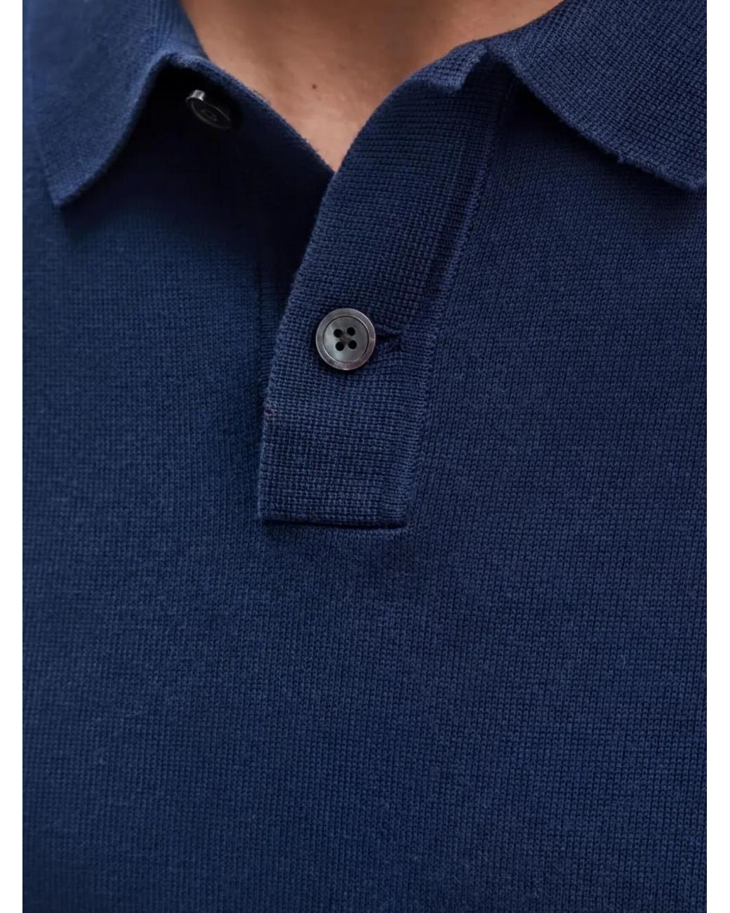 Levi's Blue Short-Sleeve Knitted Polo Shirt for men