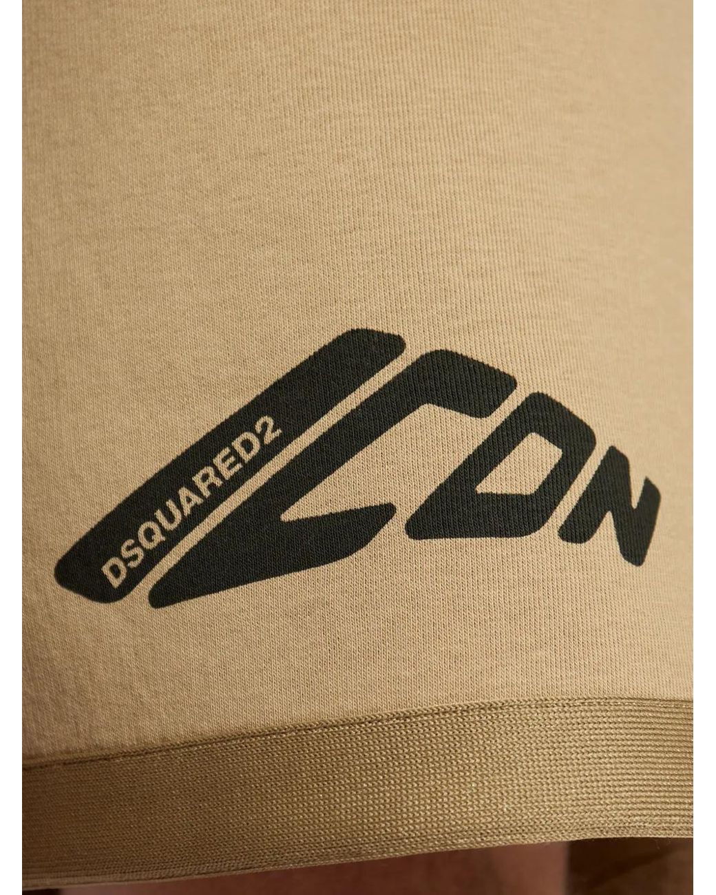 DSquared² Natural Printed Track Shorts for men