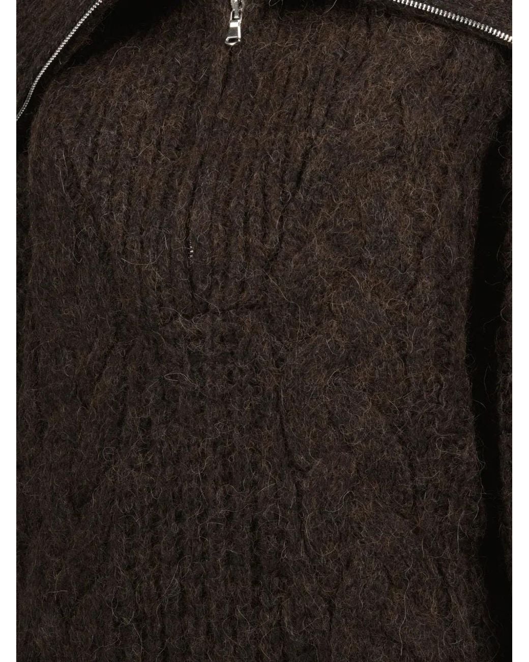 IRO Black Zip High-Neck Sweater