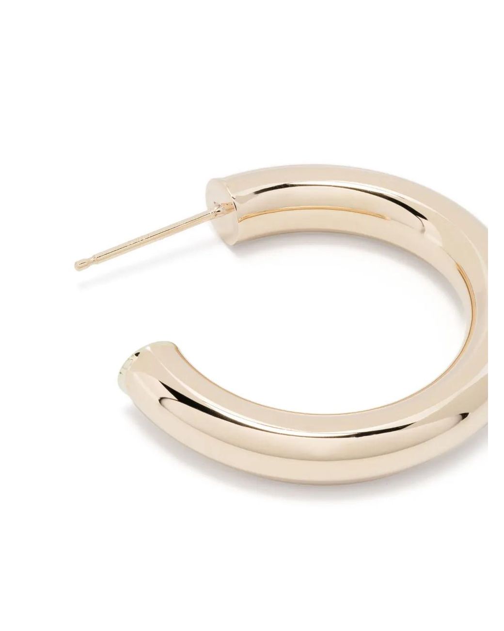 Zoe Chicco Natural 14Kt Medium Hollow Hoop Earrings