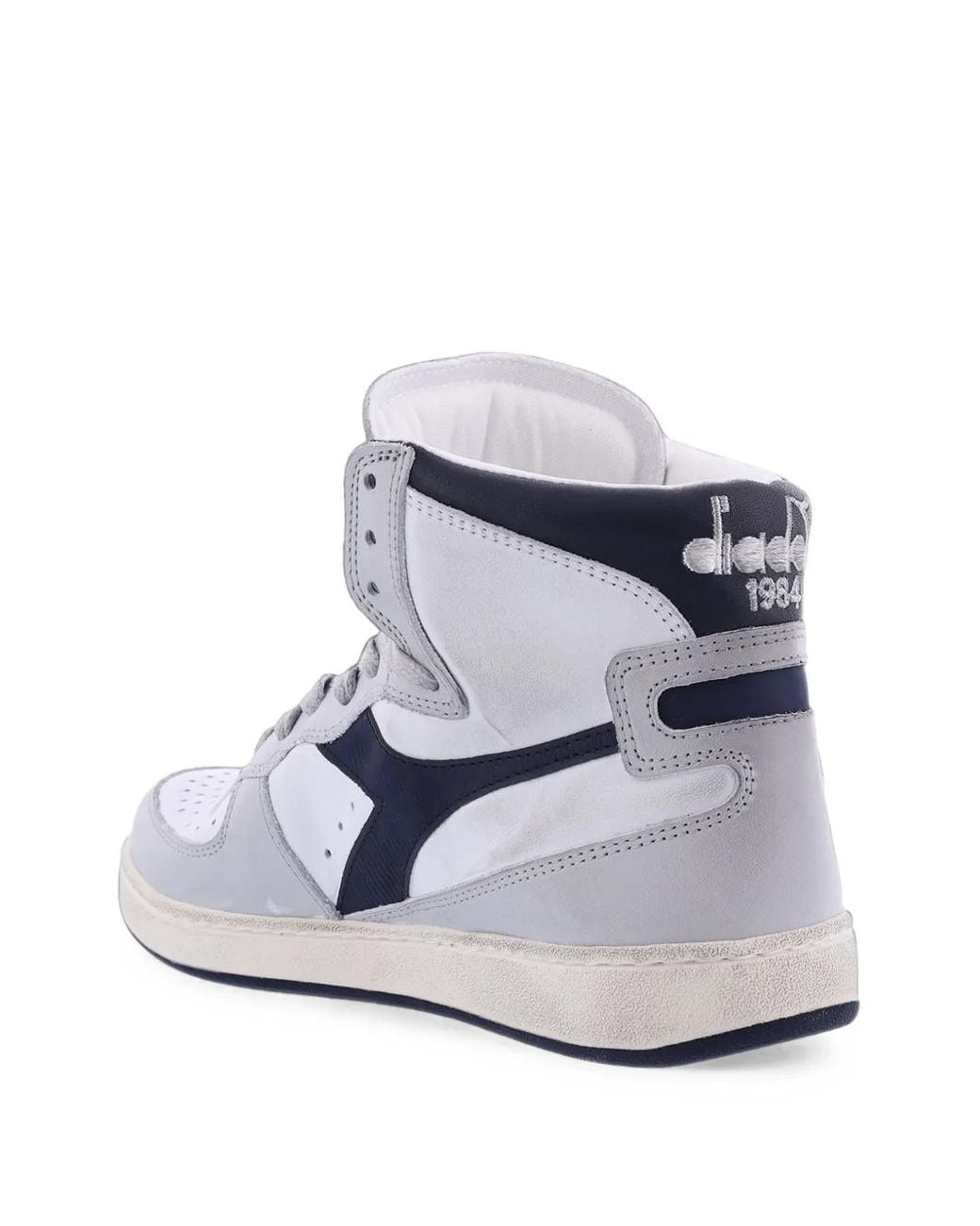 Diadora White Mi Basket High-Top Sneakers