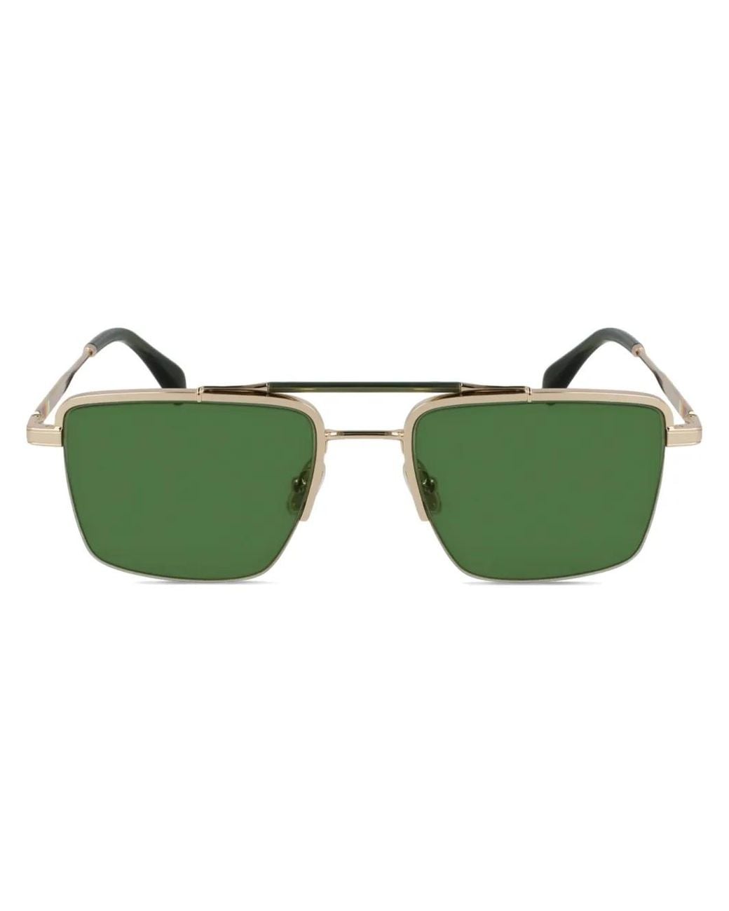 Paul Smith Green Landor Square-Frame Double-Bridge Sunglasses for men