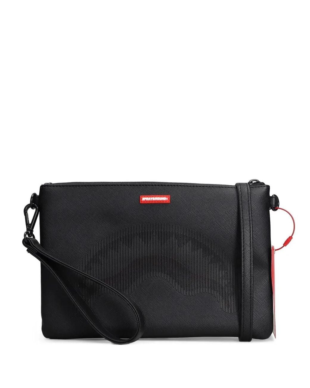 Sprayground Black Disappearing Shark Clutch Bag