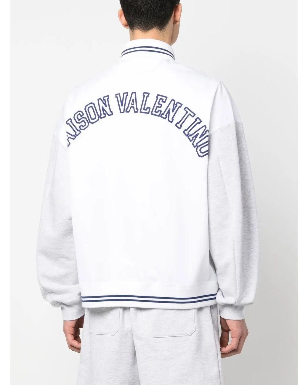 Valentino Garavani White Vlogo Bomber Jacket for men