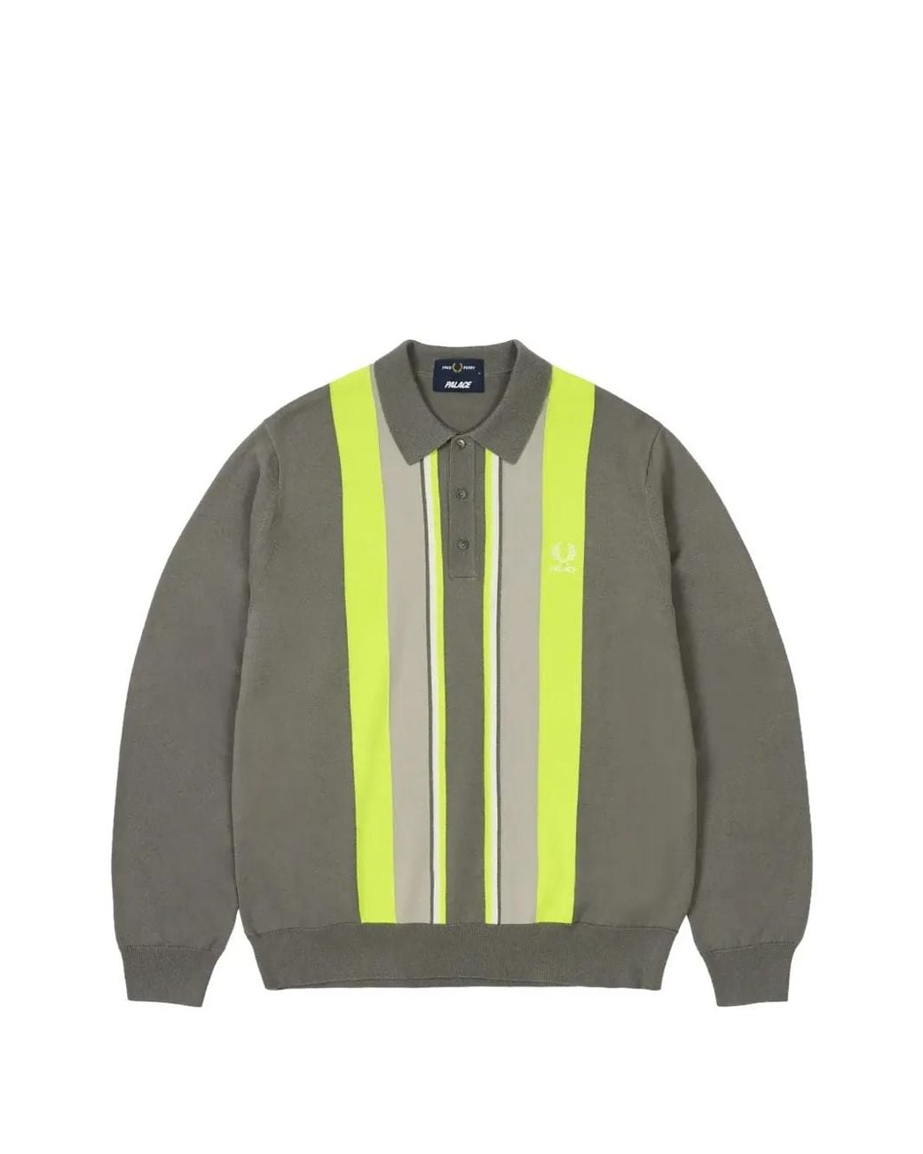Palace Green X Fred Perry Long-Sleeve Knitted Sweater for men
