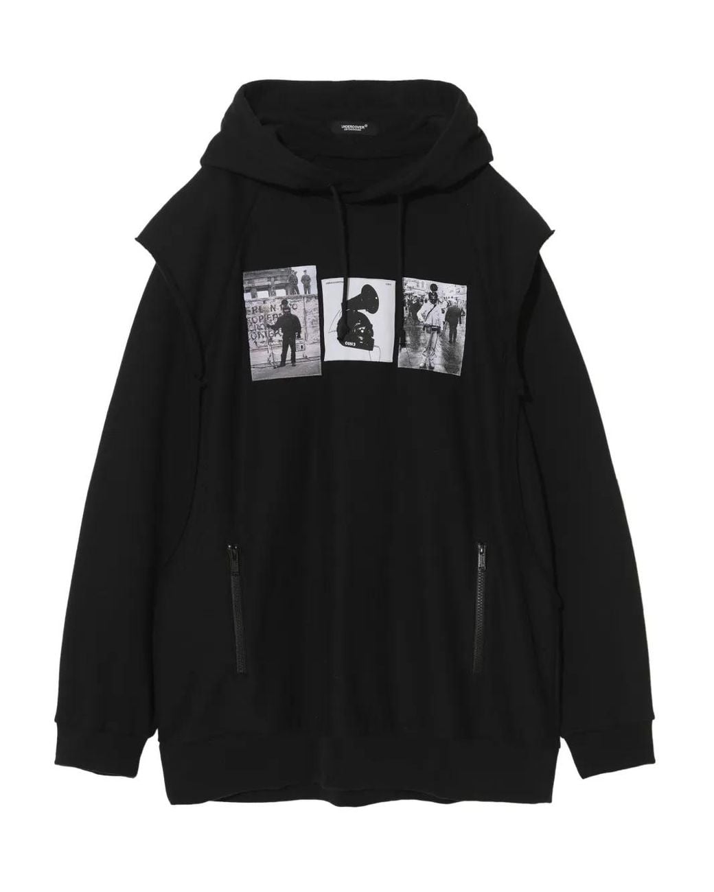 Undercover Black Hoodie À Imprimé Graphique for men