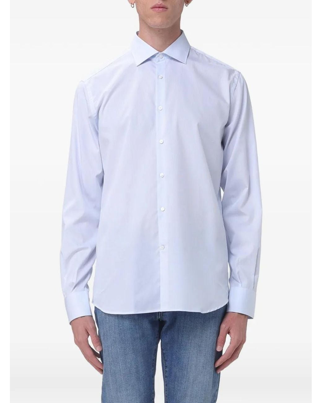 Camicia A Righe di Brooksfield in Blue da Uomo