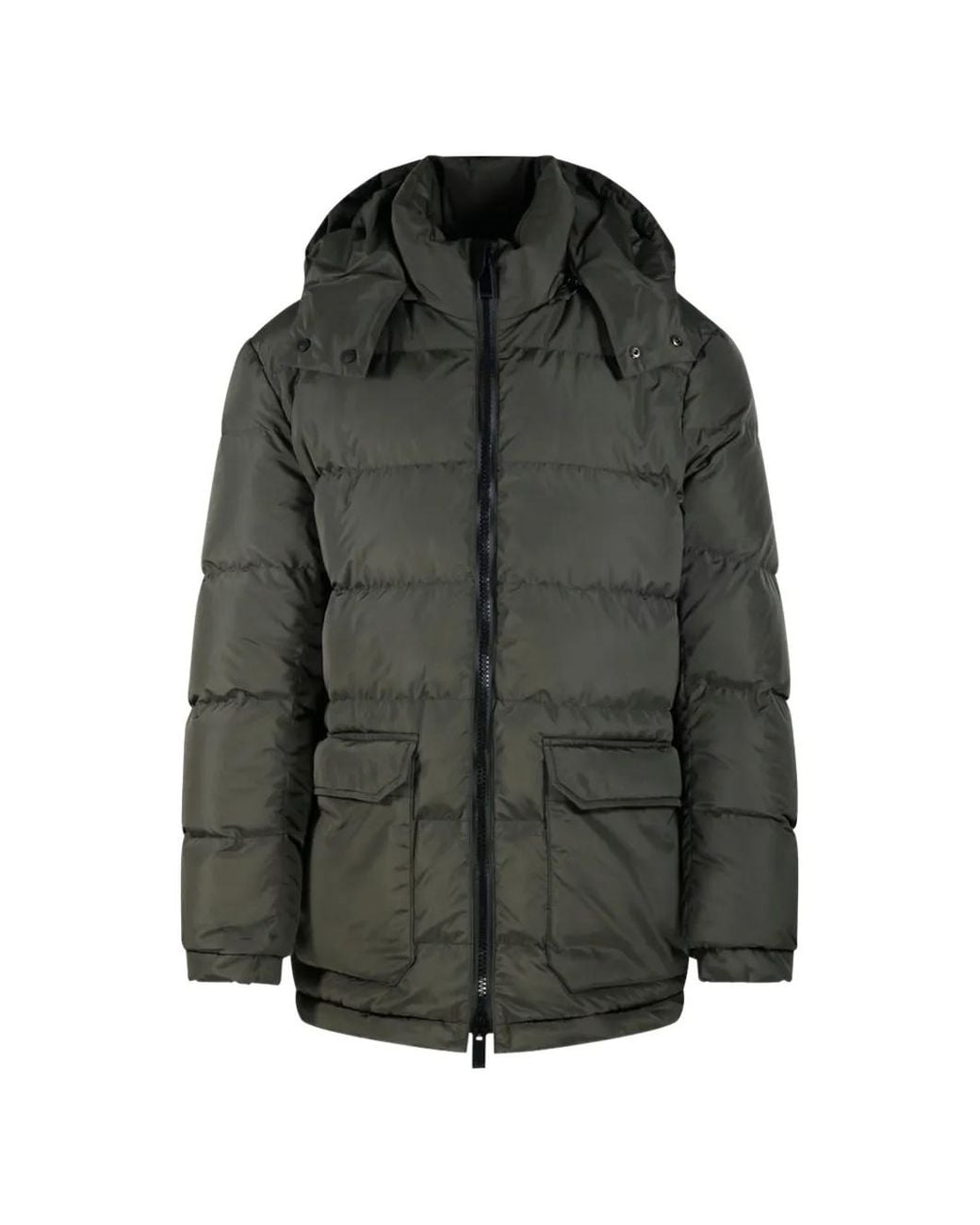 Sealup Gray Veste Matelassée À Capuche for men