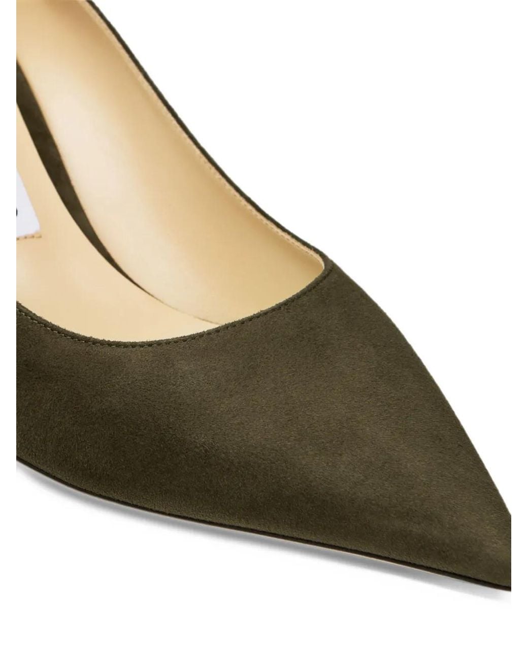 Jimmy Choo Green Love 65 Suede Pointed Pumps With Jc Emblem