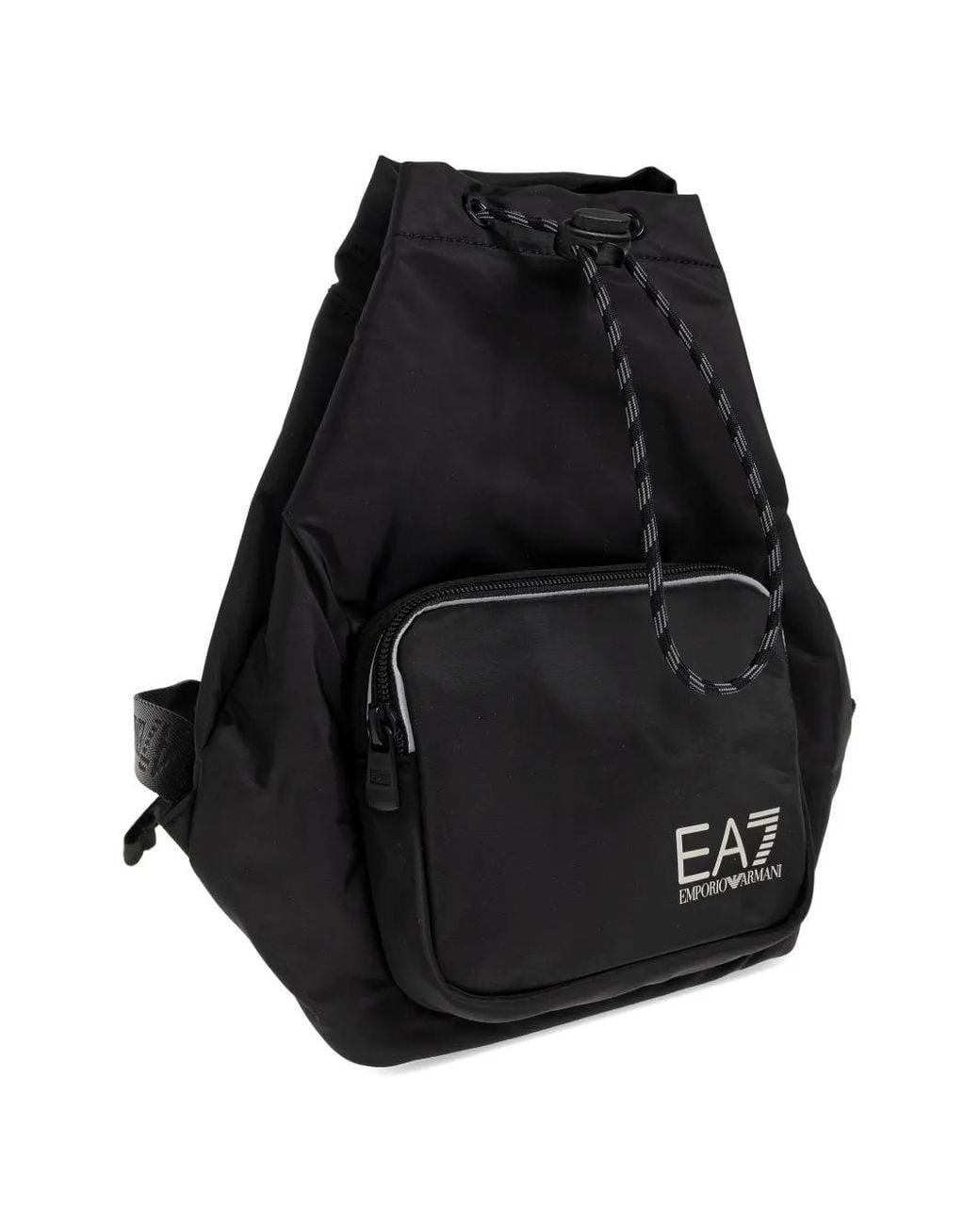 EA7 Black Drawstring Backpack