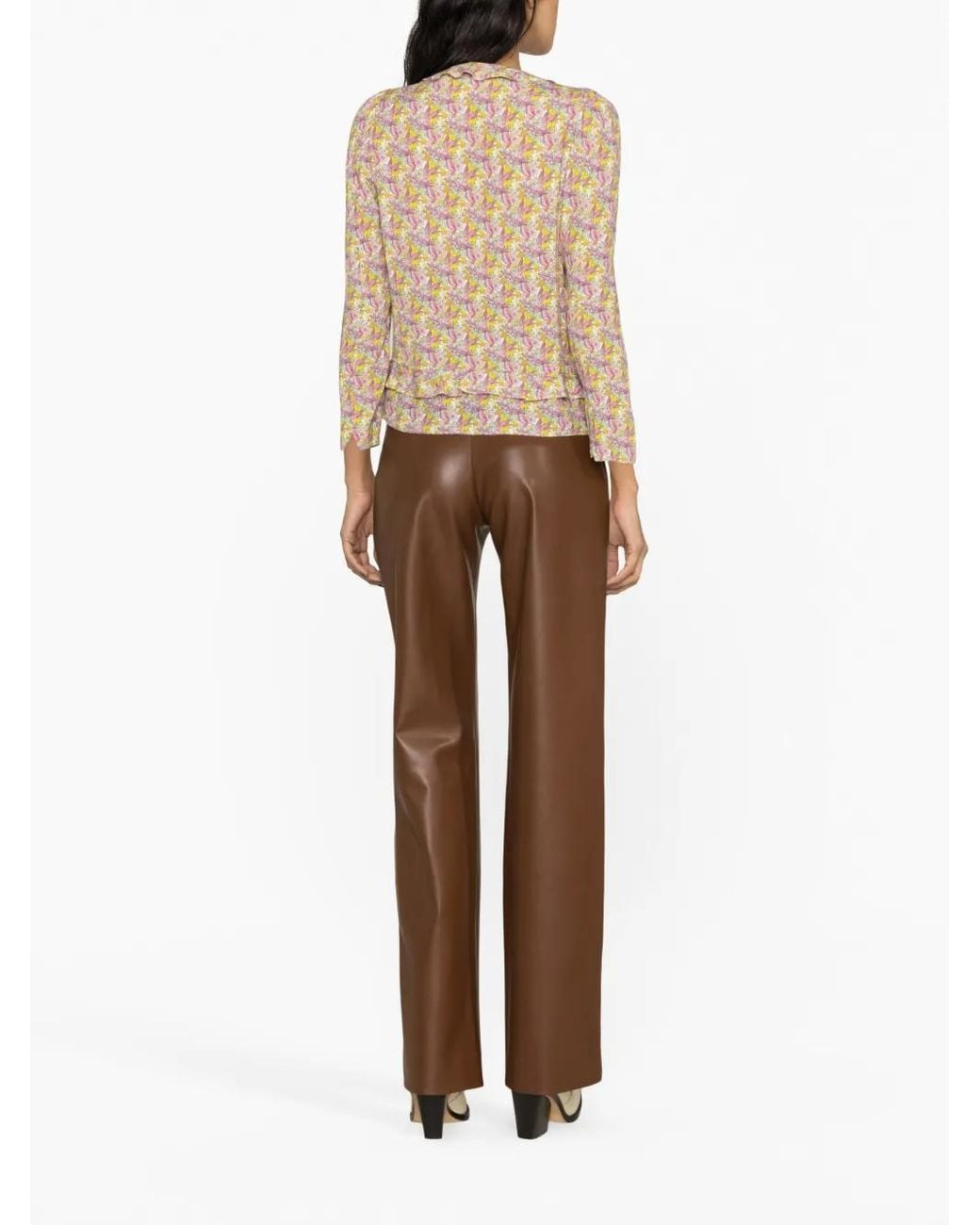 Zadig & Voltaire Natural Tresse Ruffled Long-Sleeve Blouse