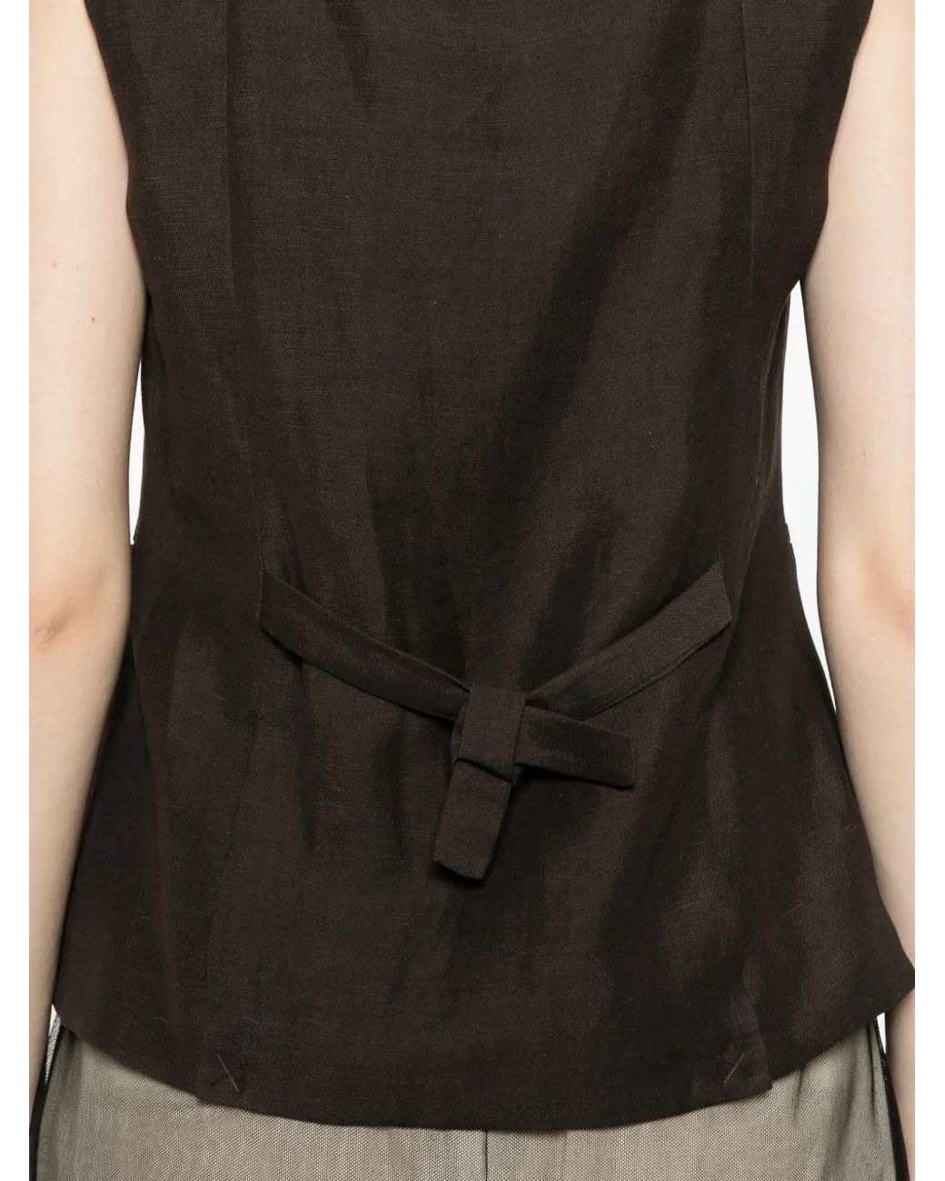 Liviana Conti Black Button Front Gilet